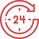 24-hour emergency icon